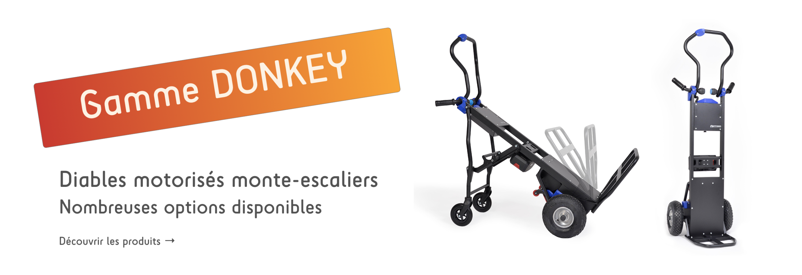 Bannière produit diables motorisés DONKEY
